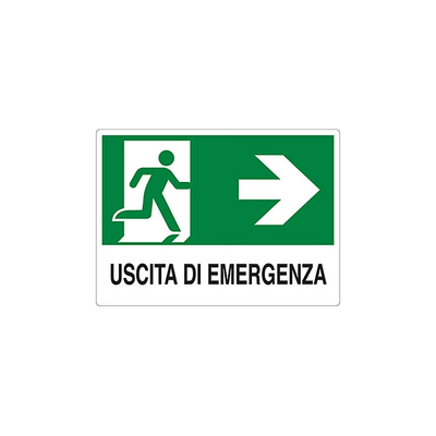 CARTELLO 'USCITA DI EMERGENZA DX'