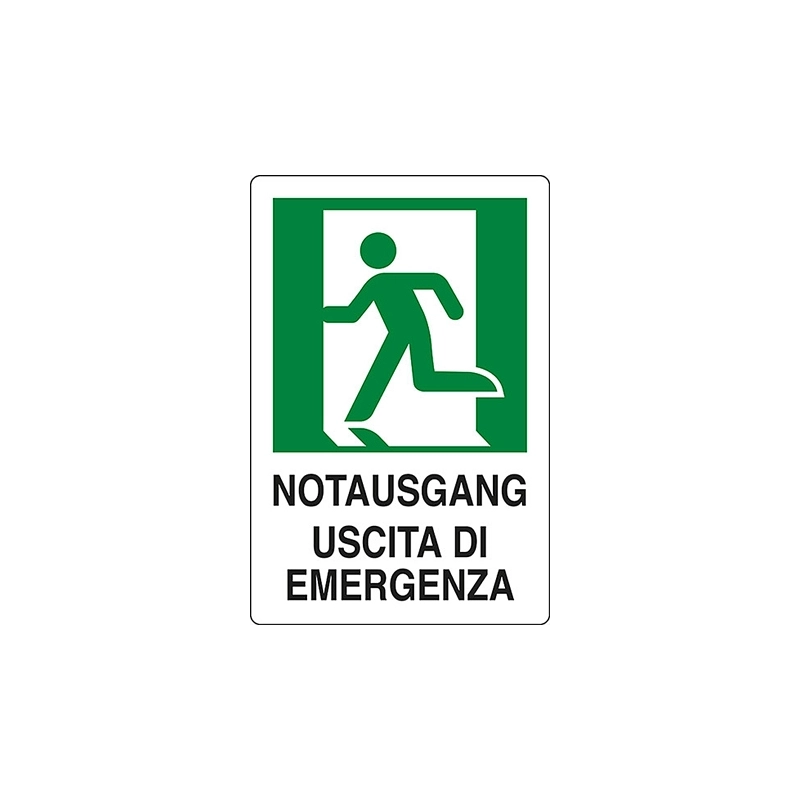 CARTELLO 'USCITA DI EMERGENZA SX'