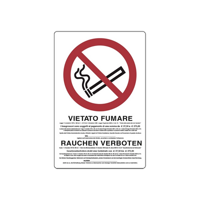 CARTELLO 'VIETATO FUMARE LEGGE 2005'