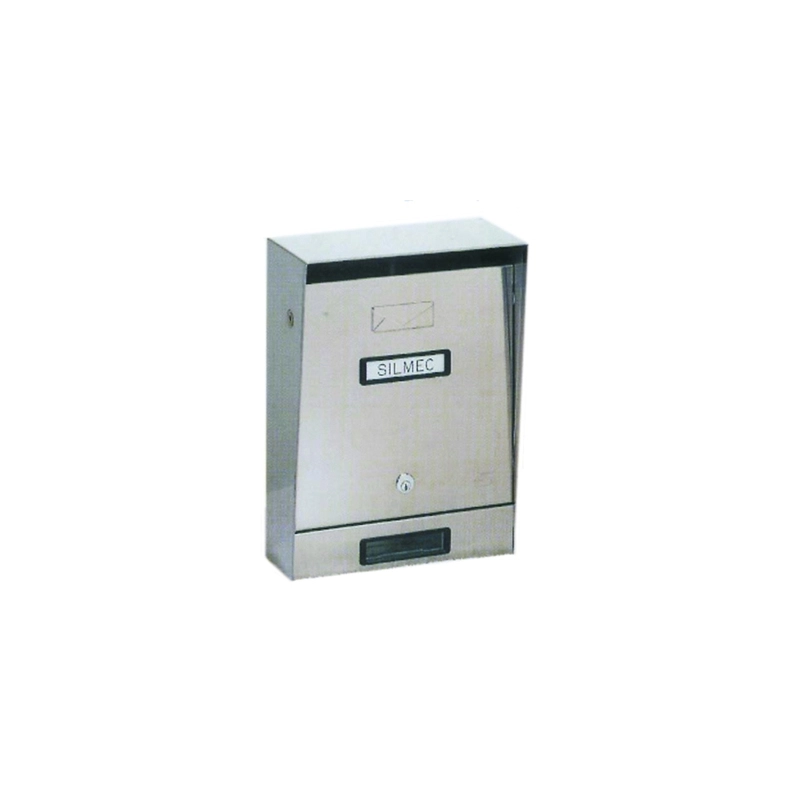 Cassetta postale in acciaio inox 18/10 con tetto fisso e imbucalettere 210x27 mm