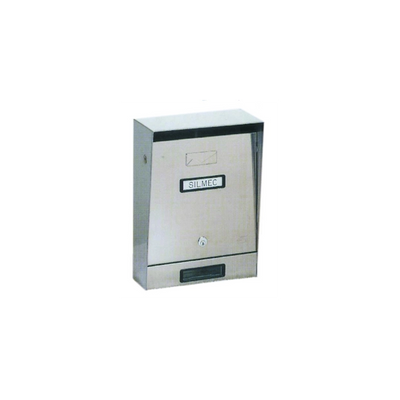 Cassetta postale in acciaio inox 18/10 con tetto fisso e imbucalettere 210x27 mm