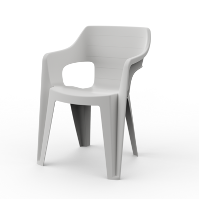 Sedia da giardino con braccioli Bilbao bianco 57x57x79 cm Keter
