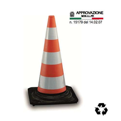 Sisas Cono in Gomma h 50 cm - Sistemi di segnaletica temporanea