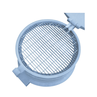 Griglia antintrusione pedonabile in acciaio zincato per serbatoi Rototec