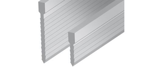 Giunto rigato a lisca di pesce in PVC rigido grigio Progress Profiles