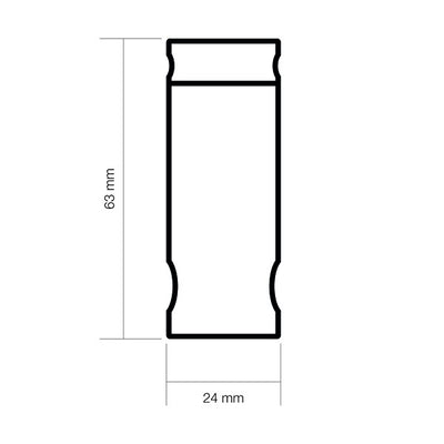 High professional level, 2 vials, 63x30 mm, magnetized — 3302/M Pavan