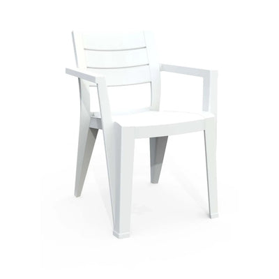 Sedia da giardino con braccioli Julie bianco 61,5x58,5x79 cm Keter