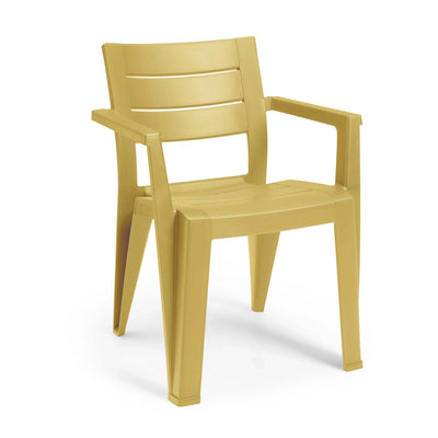 Sedia da giardino con braccioli Julie giallo senape 61,5x58,5x79 cm Keter