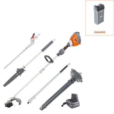 Oleo-Mac BCi 530 D - Kit con 5 applicazioni, batteria Bi 540 e