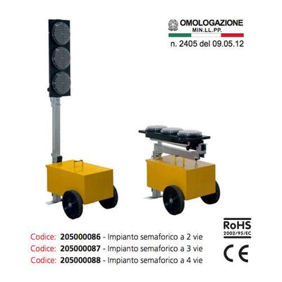 Sisas Impianto Semaforico Mobile a Led via cavo 2-3-4 Vie