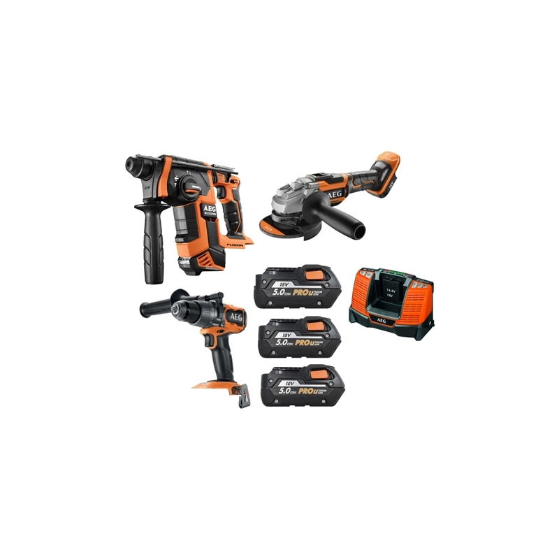 KIT TASSELLATORE + TRAPANO + SMERIGLIATRICE 18V