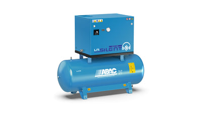 LN1 Silent Compressore a pistone silenzioso - Pompante A49B - Montato su serbatoio Abac