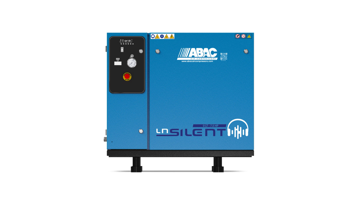 Compressore a pistone LN Silent 5.5Hp montato su base Abac