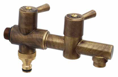 Accessorio da Giardino Raccordo in ottone cromato per portagomma a innesto rapido (02) Bonfante