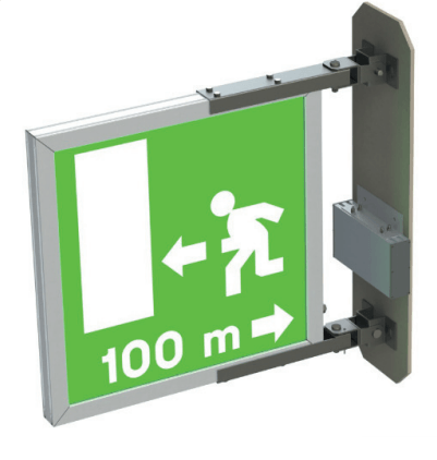Sisas Cartello retroilluminato per galleria EXIT 600×600