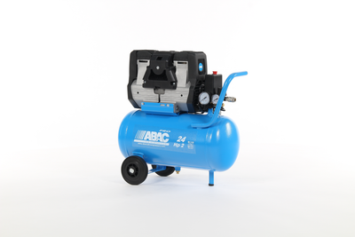 Compressore silenziato Pole Position OS20P su serbatoio orizzontale 24litri - 2Hp, 9bar Abac
