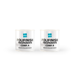 طلاء مينا بولي يوريثان شفاف Polifinish A+B من Colorificio Adriatico
