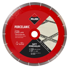 Disco de diamante segmentado para gres porcelánico SPT Premium Rubi