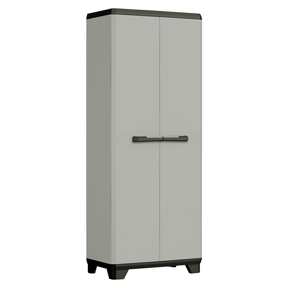 Armadio alto 3 ripiani Planet in materiale riciclato grigio 68x39x173 cm Keter