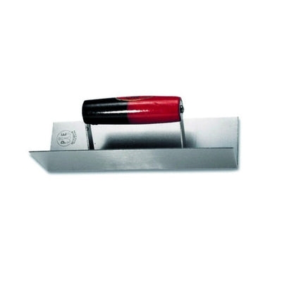 Profiled finishing trowel for internal sharp-edge corners blade thickness 1.5mm wooden handle — 829 Pavan
