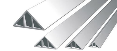 Profilo smussatura triangolare in PVC rigido grigio Progress Profiles