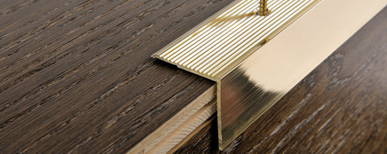Progress Profilo per gradini prowalk in ottone lucido adesivo / forato Progress Profiles - Progress Profiles