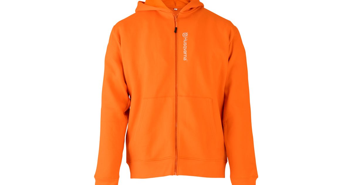 Felpa con cappuccio arancione Husqvarna