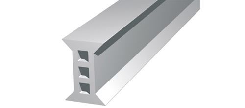 Profilo doppia smussatura in PVC rigido grigio Progress Profiles