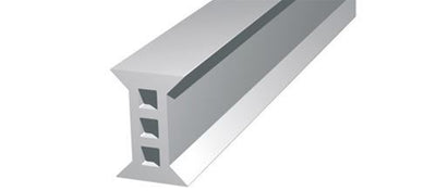 Profilo doppia smussatura in PVC rigido grigio Progress Profiles