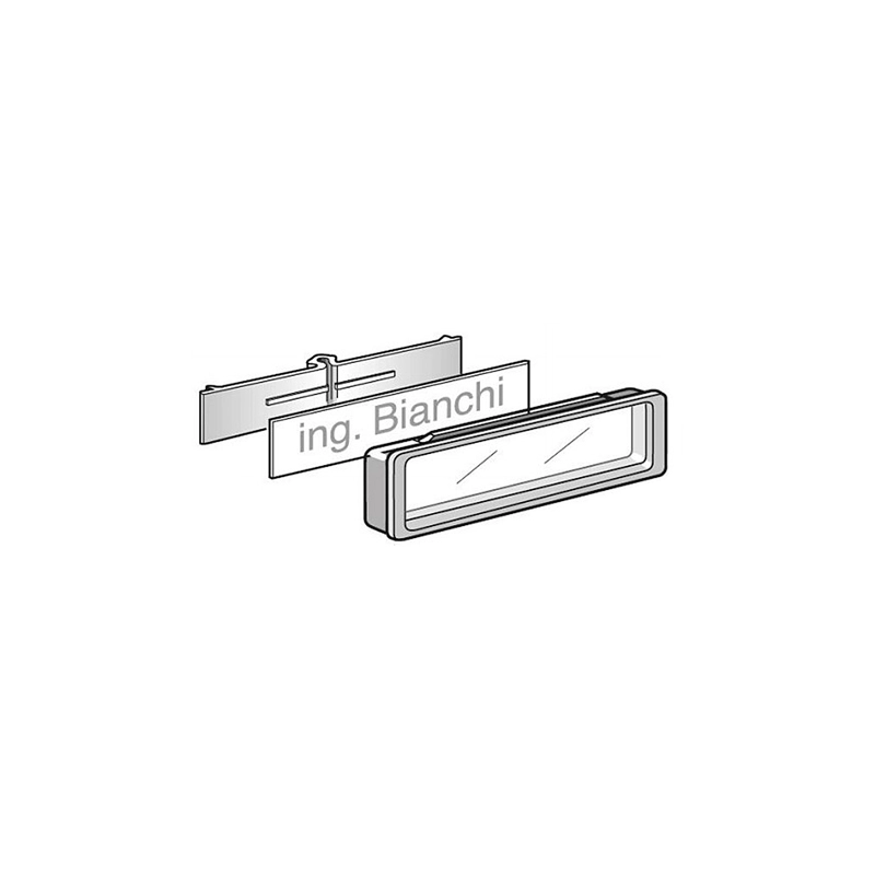 Ricambi per cassette postali Silmec: vetrino portanome 90x26 mm con cornice nera o bianca