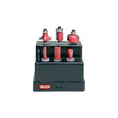 Set 6 frese per legno con codolo 6 mm per fresatrice verticale