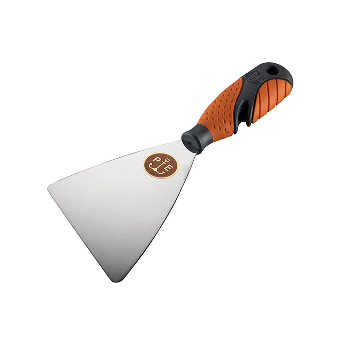 Stainless steel filling knife for smoothing and polishing Marmorino, mirror polished blade, oblique and round edge — 501/ISO Pavan