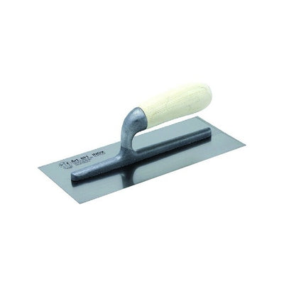 Stainless steel finishing trowel, welded, thyme type wooden handle — 821/I Pavan