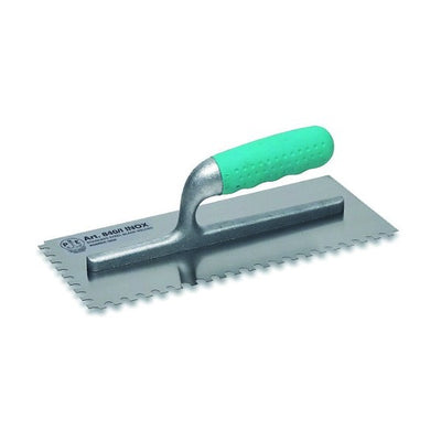 Pavan Stainless steel finishing trowel welded left toothed Sintesi