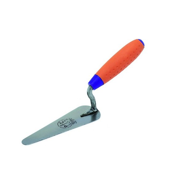 Stainless steel little trowel, cat's tongue type, Sintesi handle — 985/I Pavan