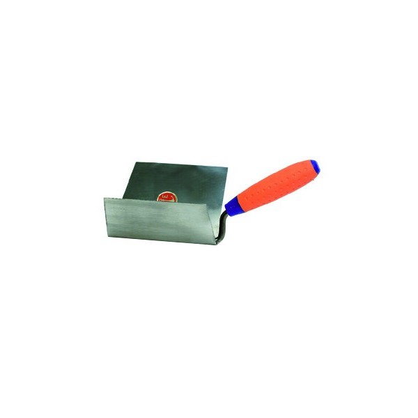 Stainless steel profiled finishing trowel for internal sharp-edge corners, Sintesi handle — 854/IS Pavan