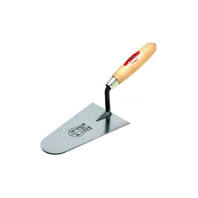 Stainless steel trowel, round tip, wooden handle — 901/I Pavan