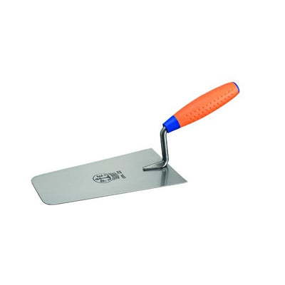 Stainless steel trowel, wide square tip, Sintesi handle — 948/I Pavan