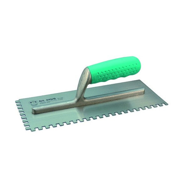 Pavan Steel finishing trowel welded left toothed Sintesi handle