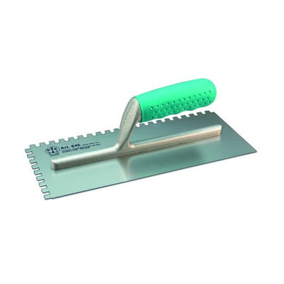 Pavan Steel finishing trowel welded right toothed Sintesi handle