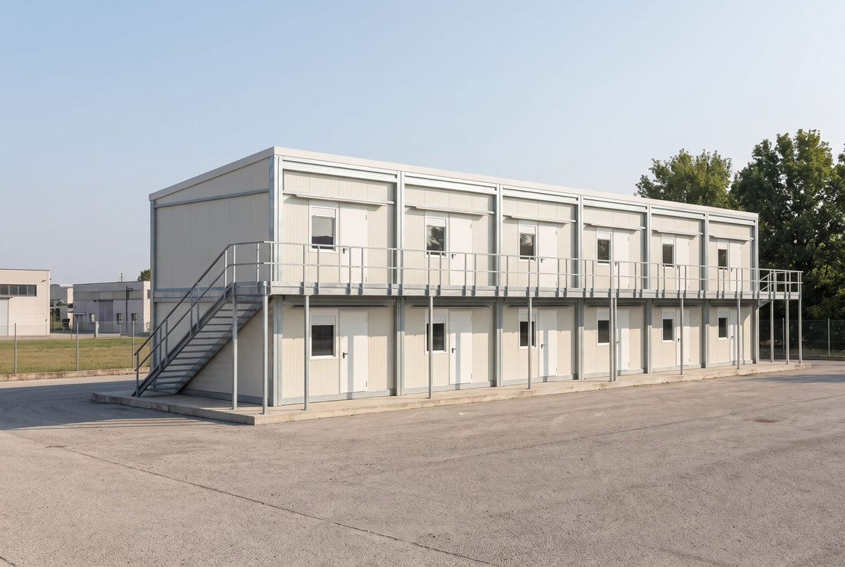 Edificio modulare Systema SY3 su due piani con ballatoio