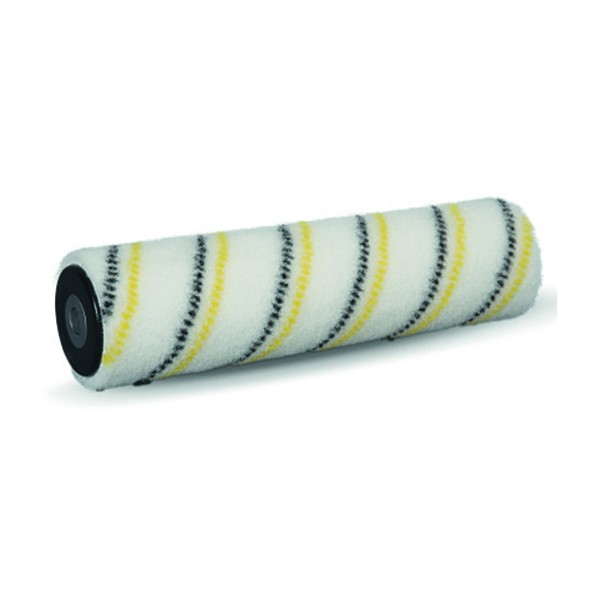 Pavan Textured white nylon roller with yellow - black stripes