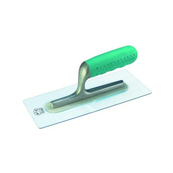 Transparent plastic blade finishing trowel aluminium support reinforced coupling blade thickness 1mm Sintesi handle — 817/RS1 TRASP Pavan