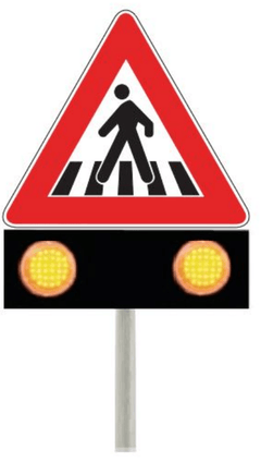 Segnale di pericolo con lampeggiatori Warning Signal alimentato da rete Sisas