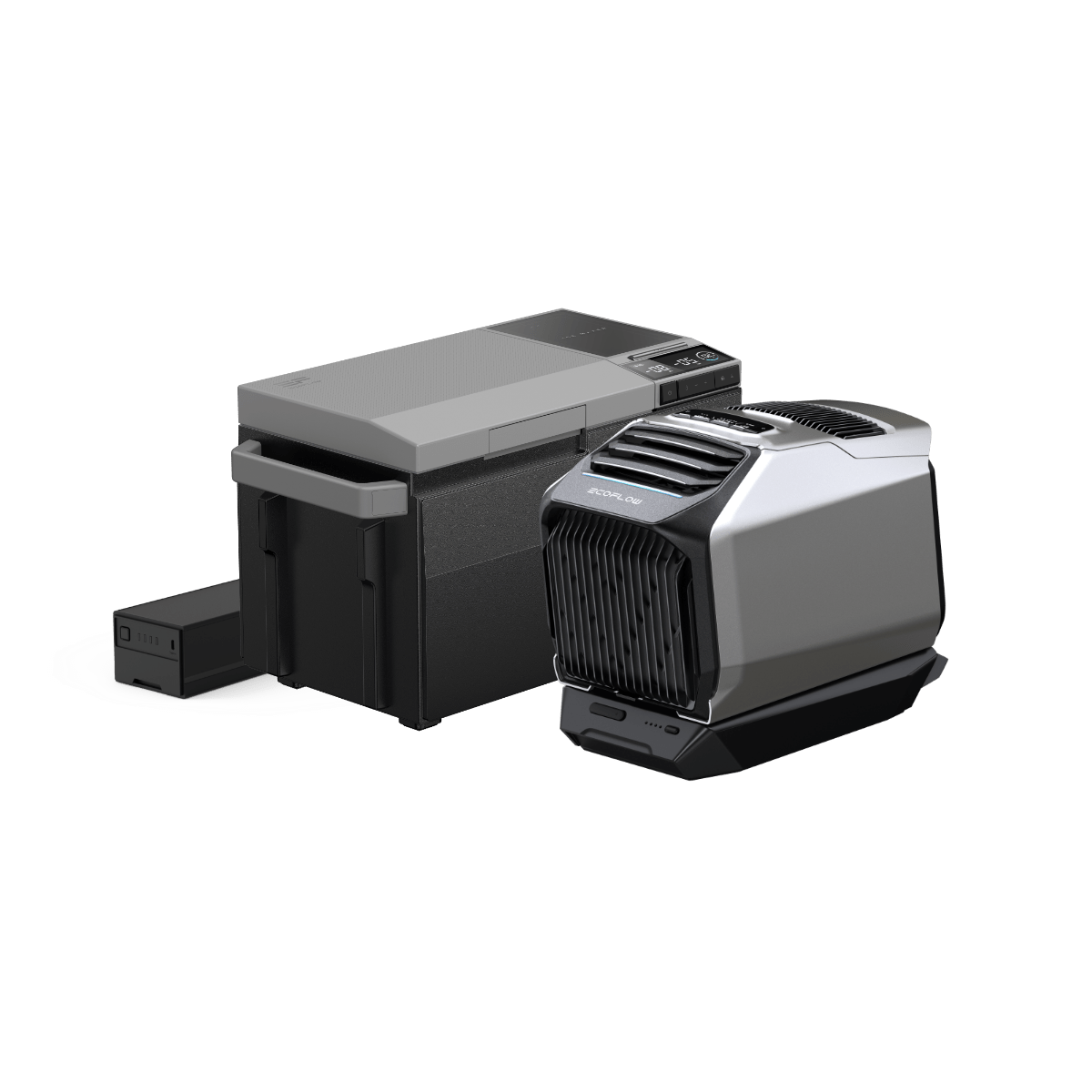 Kit condizionatore portatile WAVE 2 e frigorifero portatile GLACIER con batterie EcoFlow