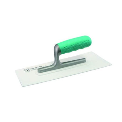 White plastic blade finishing trowel aluminium support reinforced coupling blade thickness 1mm Sintesi handle — 817/RS1 Pavan