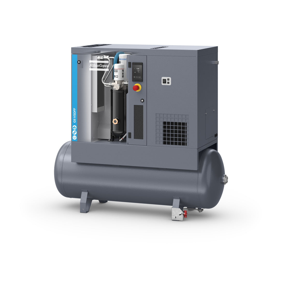 Compressore a vite lubrificato 5,5 kW 8 bar G5VSDFF-116 460/60 TM meaf Abac