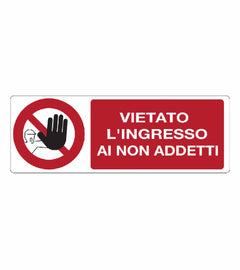 Cartello adesivo per pavimenti – divieto di ingresso ai non addetti Comi Storage