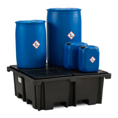 Vasca di raccolta in polietilene – 4 fusti – 400 L 014699 Comi Storage