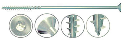Vigor Viti P/Legno Wood Tsp Torx Zinc. Gialle/Bianche 4X 40 Mm